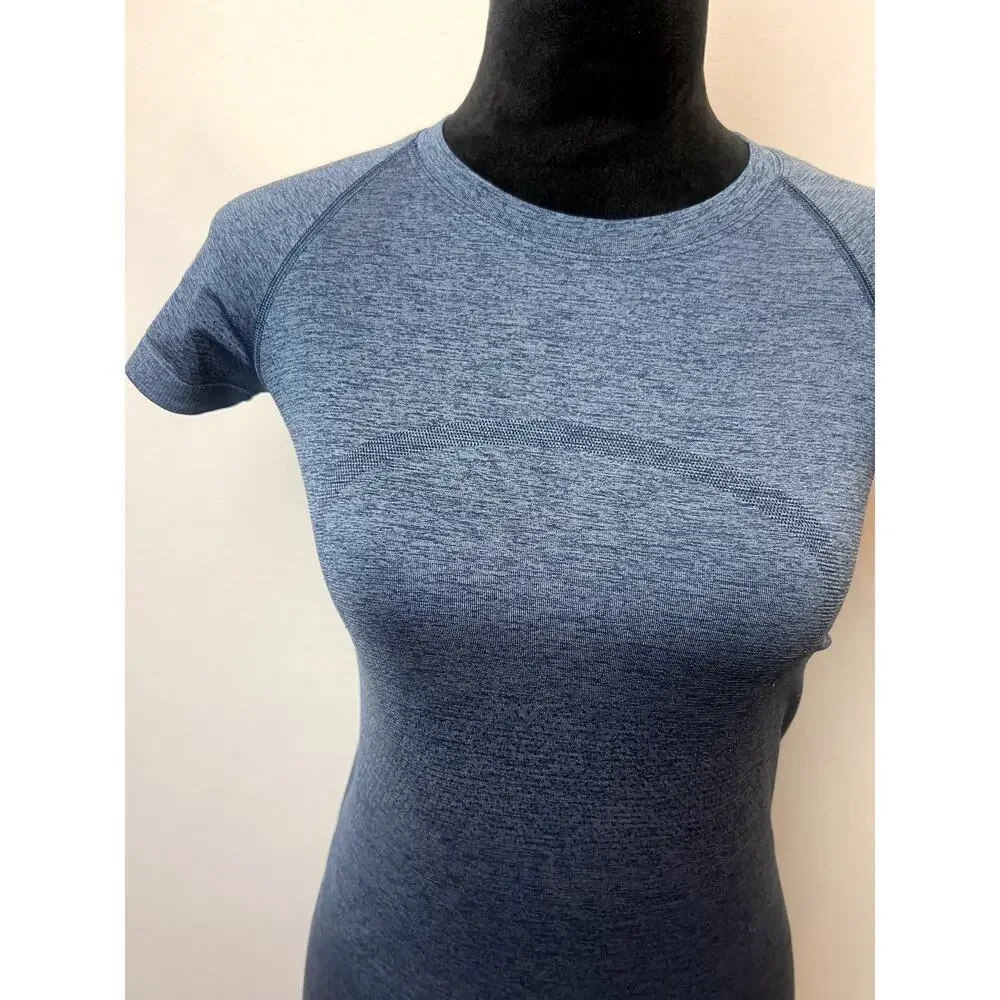 Lululemon Swiftly Tech Short Sleeve Crew Shirt Size 4 Blue